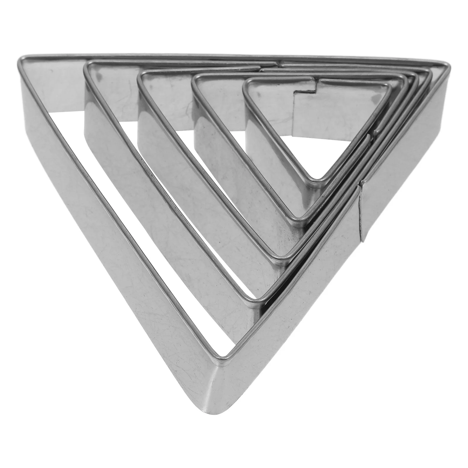 

5Pcs Stainless Steel Biscuit Cutters Triangle Cookie Cutter Set for Home Baking Sugar Dough Mold Stainless Steel Molds Set