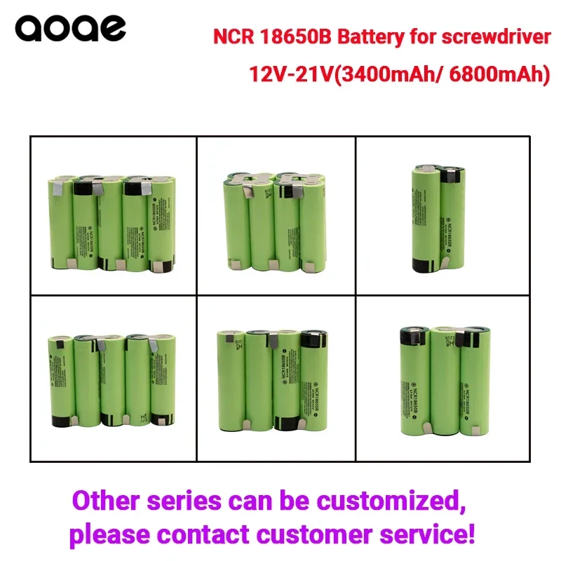 

18650 battery pack custom 18650 battery welding 3400mah battery pack 10.8V to 25.2v screw driver electrode 3S1P 4S1P 5S1P 6S1P