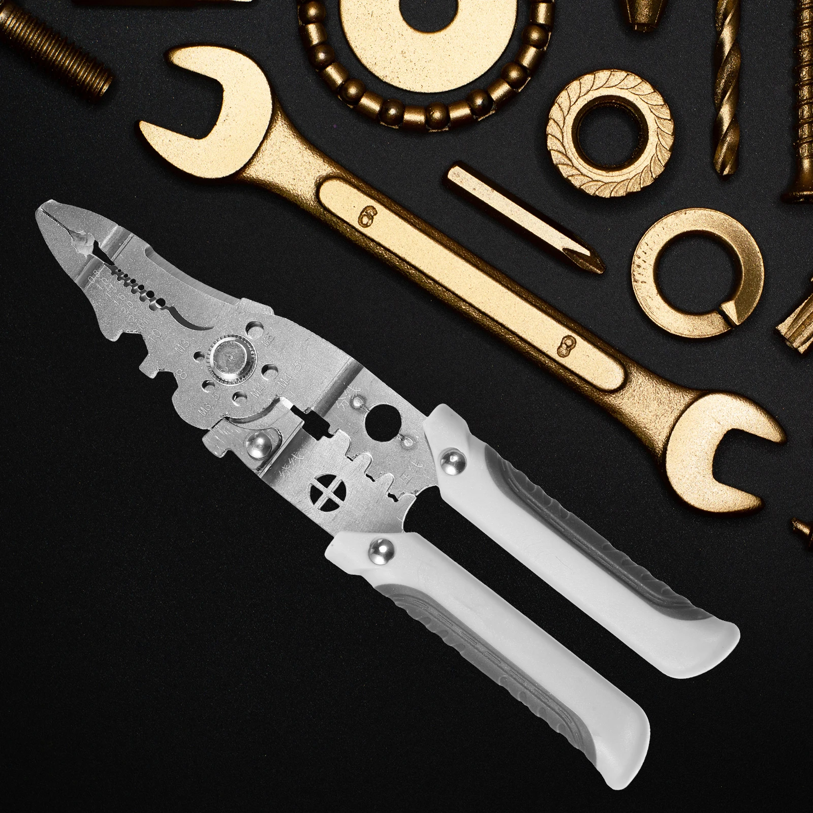 

Wire Strippers Metal Cutting Shears Multifunction Electrician Tools Electrical Pliers Plastic Cable