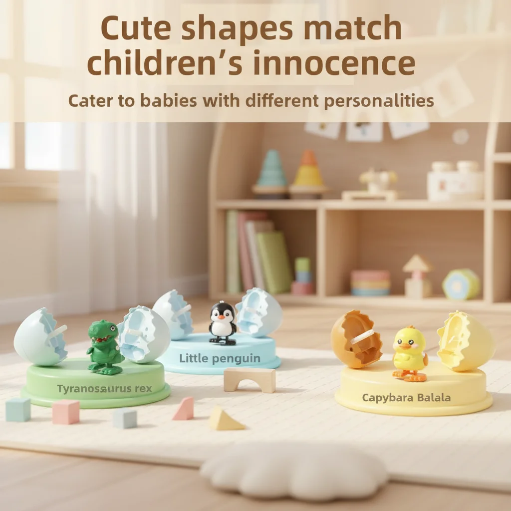 

Creative Bouncing Egg Wind-up Mechanism Walking Action Capybara Egg Plastic Animal-shaped Wind-up Decorative Ornament