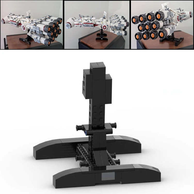 74PCS star Movie Tantive IV Spacecraft display stand model DIY creative ideas Compatible Bracket child Toy gift blocks MOC-75244