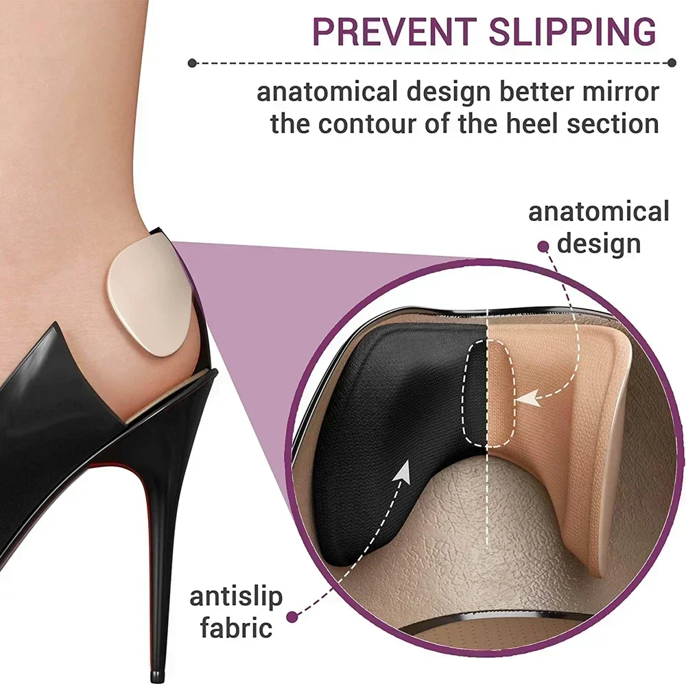 1/5Pairs Heel Insoles Patch Pain Relief Anti-wear Cushion Pad Feet Care Heel Protector Adhesive Back Sticker Shoes Insert Insole image 5