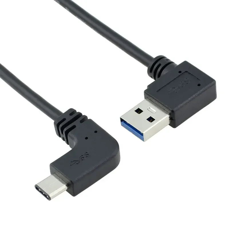 5 Gbit/s 90-Grad-Winkeldesign USB 3.1 USB-C Typ C Stecker auf rechtwinkligen USB 3.0 Stecker Datenübertragung Ladekabel 1 m 3 Fuß