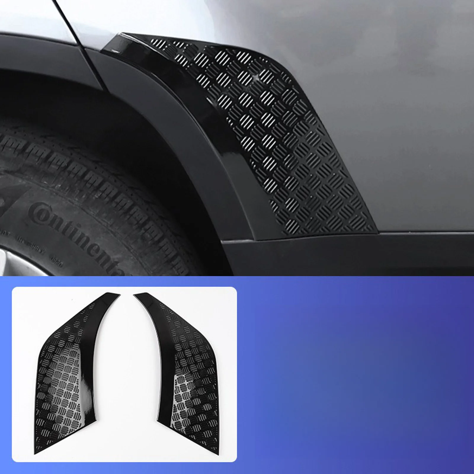 

For Land Rover Defender 110 2020 2021 2022 2023 Glossy Black Bumper Side Rear Door Cover Guard Trim