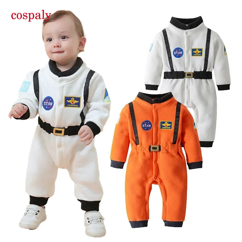 Baby Space Astronaut Costume Fall Winter Clothes For Toddler Boy Girl Romper Halloween Anime Cosplay Outfit 9 12 18 24 36 Months