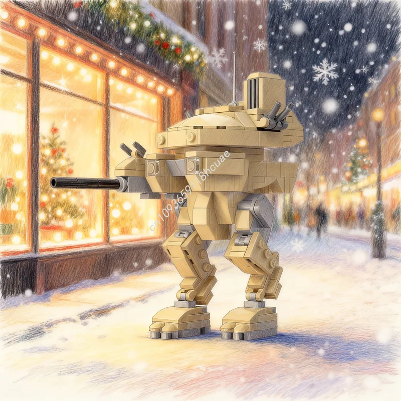 

Набор конструктора MOC GDI Titan Mk I, 324 детали, модель для сборки, развивающая игрушка, креативный подарок на Рождество, обучающий конструктор