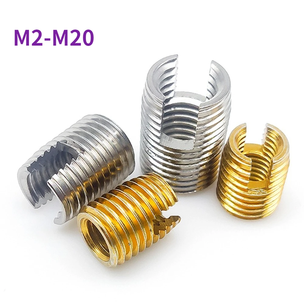 

M2 M2.5 M3 M4 M5 M6 M8 M10 M12 M14~M20 Self Tapping Thread Insert Self Tapping Screw Bushing Slotted Type Thread Repair Inset