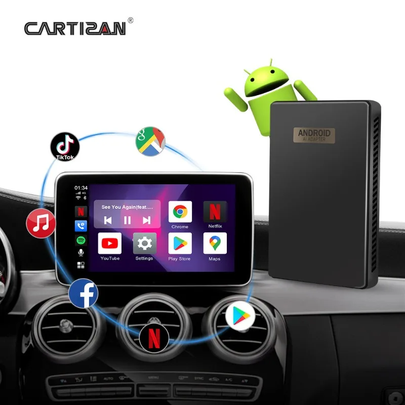 OTTOCAST verkabelte Carplay zu Android Auto Maschine Interconnection Box tragbare 5G Wireless Carplay Magic Box