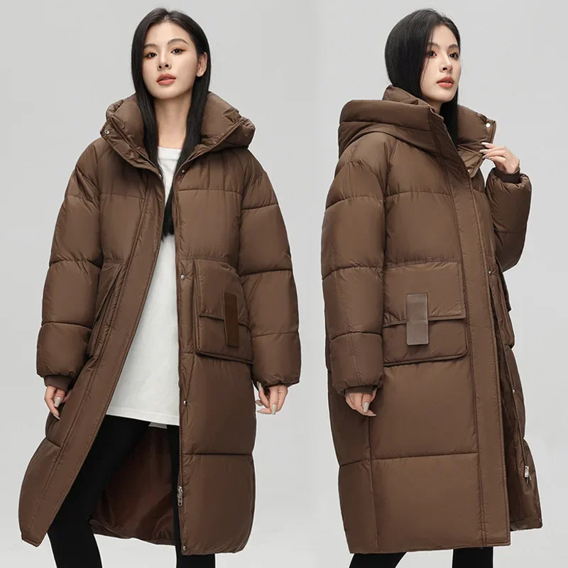 PinkyIsBlack 2024 New Style Down Cotton-padded Long Parkas Winter Puffer Jacket For Women Chic Korean Thickened Coat Clothes