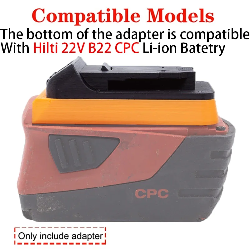 Battery adapter/converter for DeWalt 18/20V Li-ion tools to Hilti 22V B22 CPC Li-ion battery adapter Power Tool Accessories