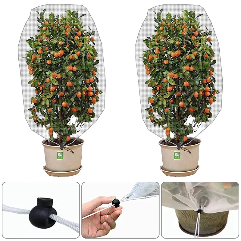 

Garden Plant Netting Covers with Drawstring Fruit Protection Bags for Tomato Vegetables Fruits Tree Flower Plant Cover for Pest