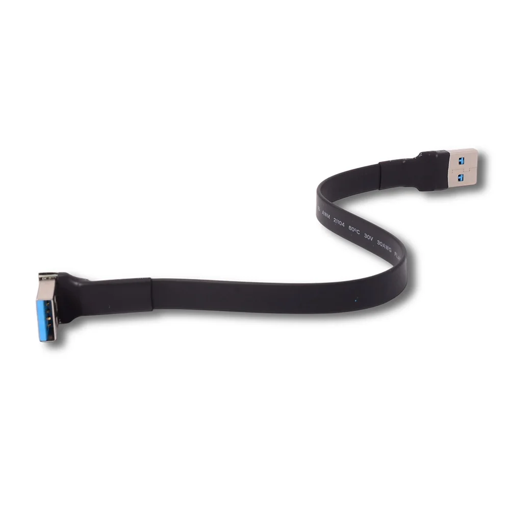 ADT-Link Flexible 90 Degrees Double Bend USB 3.0 Type A USB-A Male To A Male Extension Adapter Cable 5G/bps Custom 3-300CM