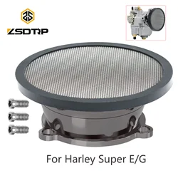 ZSDTRP Aluminium Motorcycle Carburetor Air Filter Velocity Stack With Net For Harley Model S&S Super E Super G Carburetor