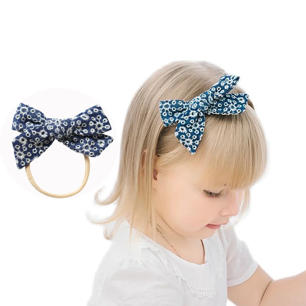 Novelty Bow cotton blends Headbands floral For Baby Toddler Girls Newborn Infant Elastics Hairbands Child Hair Accessories