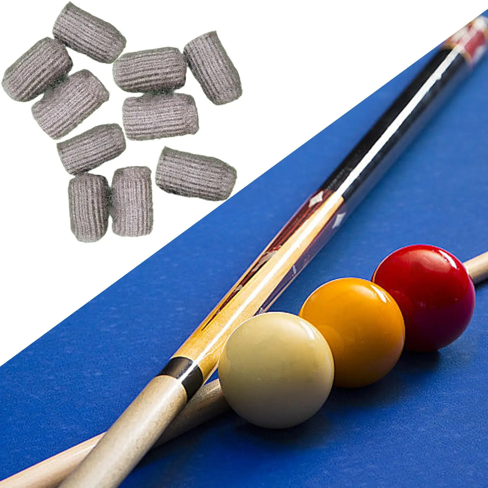 10Pcs Pool Cue Polisher Billiards Stick Slicker Snooker Cue Shaft Burnisher