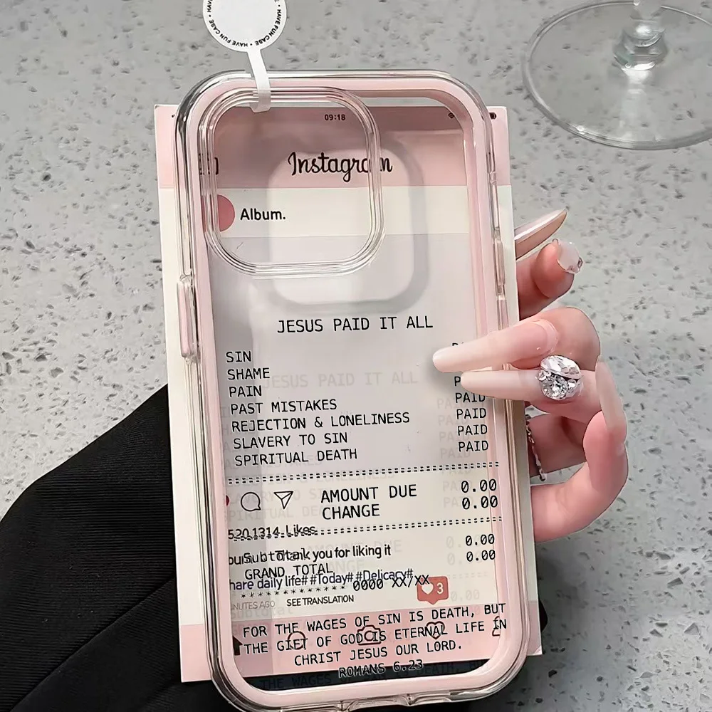 Jesus Christliche Bibel Transparente 2-in-1 Handyhüllen für iPhone 11 12 13 14 15 16 17 Pro Max Plus XR X Air Klare Stoßfeste Hülle – Detail 1