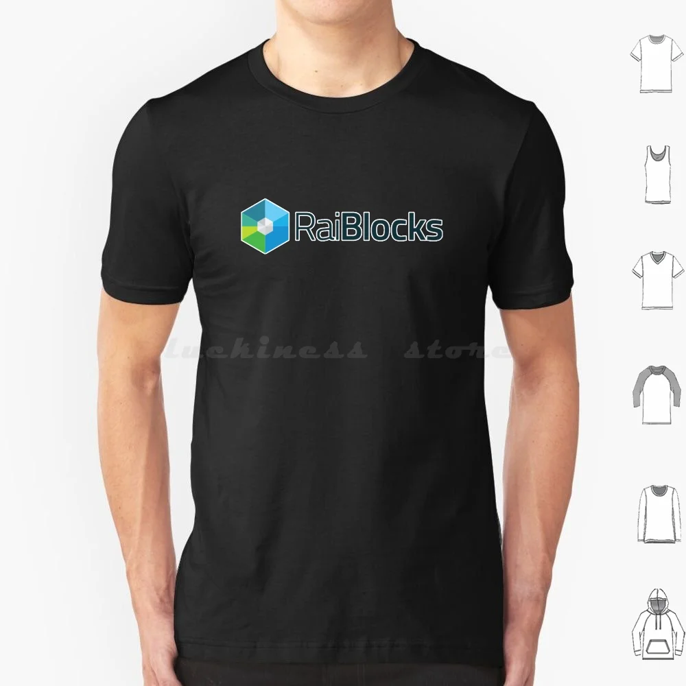 Raiblocks Xrb T Shirt Cotton Men Women DIY Print Nano Xrb Raiblocks Bitcoin Ethereum Iota Xlm Steller Black White Red Green