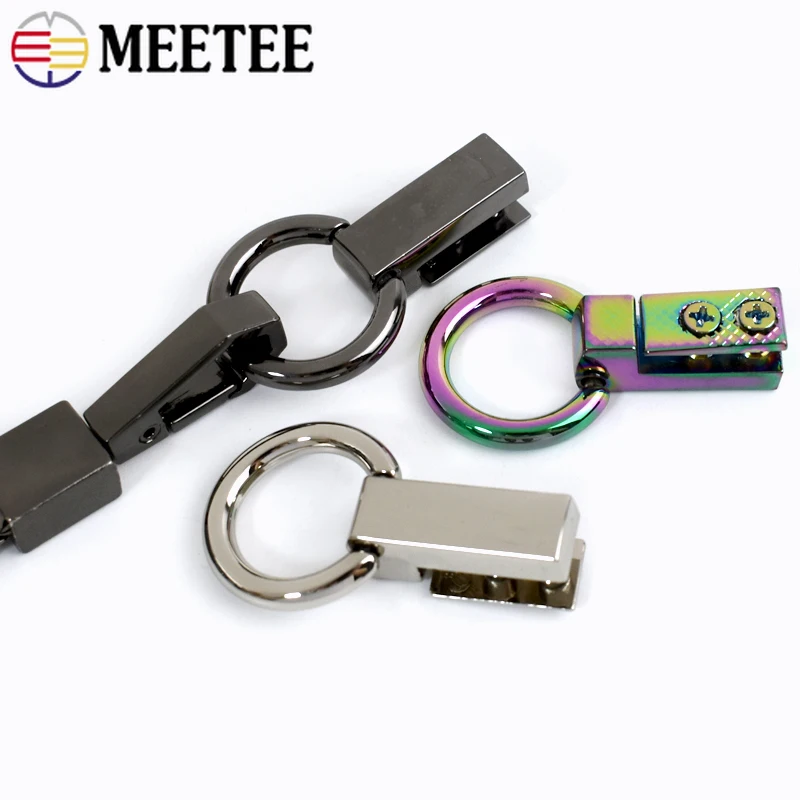 2/4Pcs Meetee 16*40mm Metal Bag Side Clip Buckle O Ring Screw Hook Buckles Bags Strap Chain Connector Clasp Belt DIY Accessories