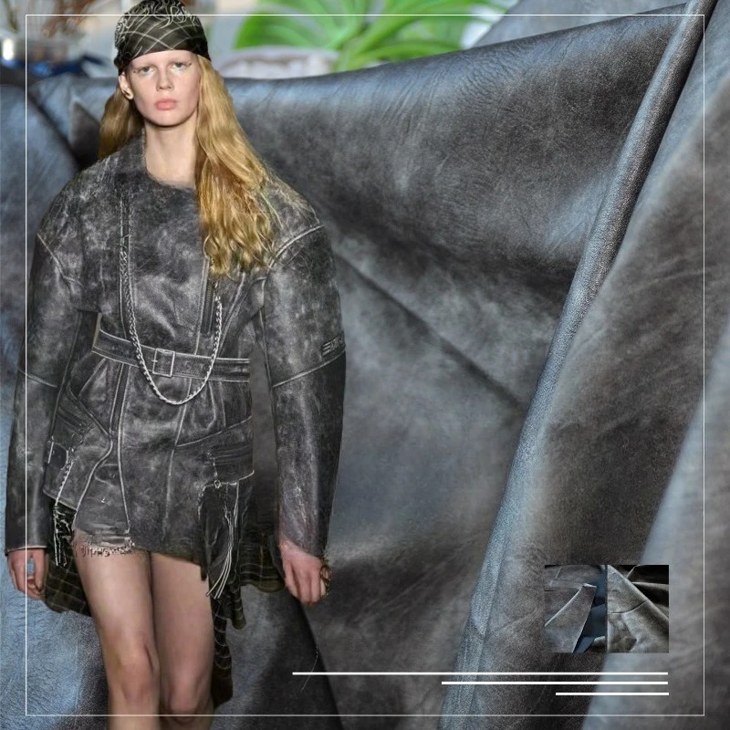 

Крашение, растрескивание, искусственная кожа, полиуретановая ткань для одежды, дизайнерские ткани по метрам, материал для шитья своими руками, ткань, оптовая продажа