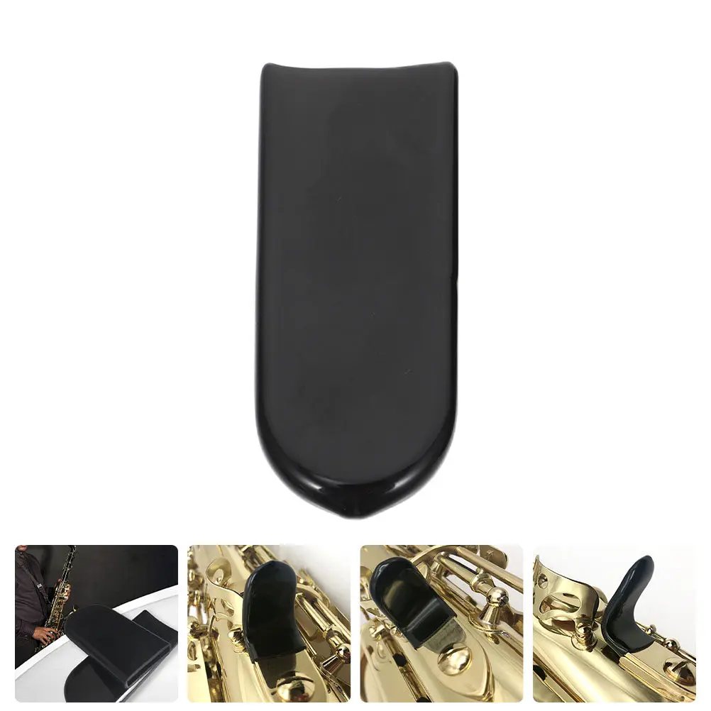 Saxophone Thumb Rest Mat Premium Rubber Material Flexible Curved Design Non-Slip Surface Finger Protective Cover for Sax Players