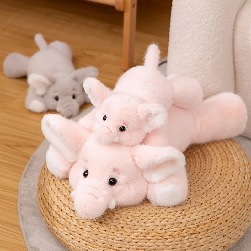 Soffice e carino stile nordico peluche elefante giocattolo adorabile elefante sdraiato placare giocattolo farcito morbido ragazze ragazzi che dormono compagno giocattolo