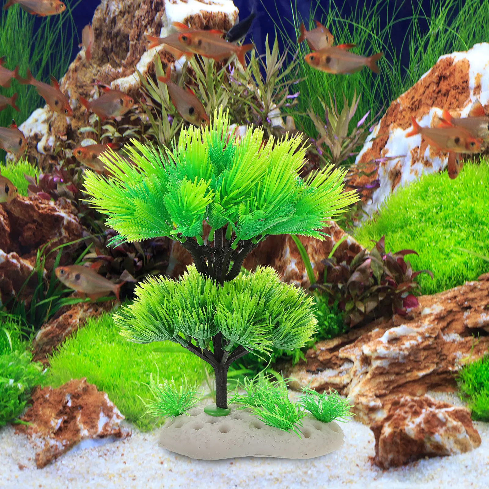 

Artificial Water Plants Aquarium Decor Decorations Fish Tank Plastic Fake Tree for Ornaments