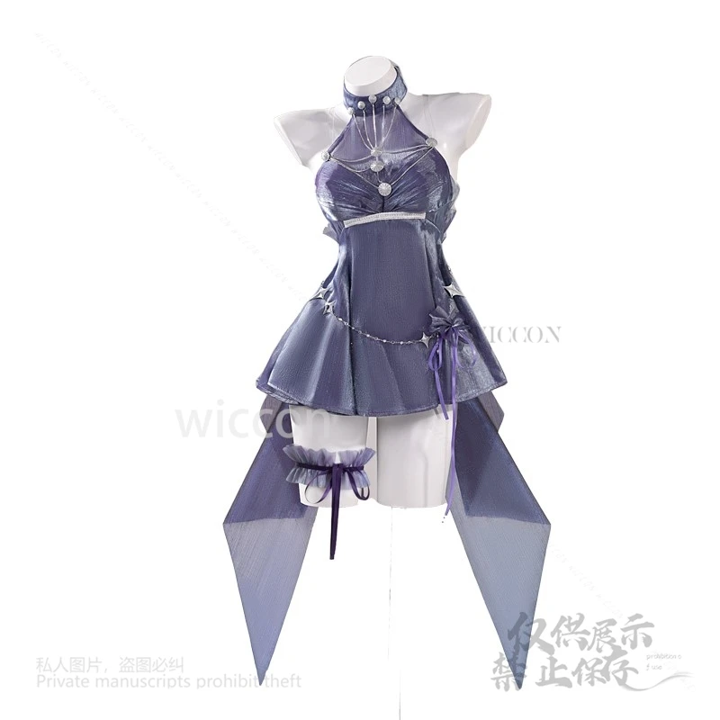 فستان Ayanami Rei الأرجواني المثير التأثيري أنيمي NIKKE: آلهة النصر إيفا زي الدعامة فستان امرأة الهالوين مخصص