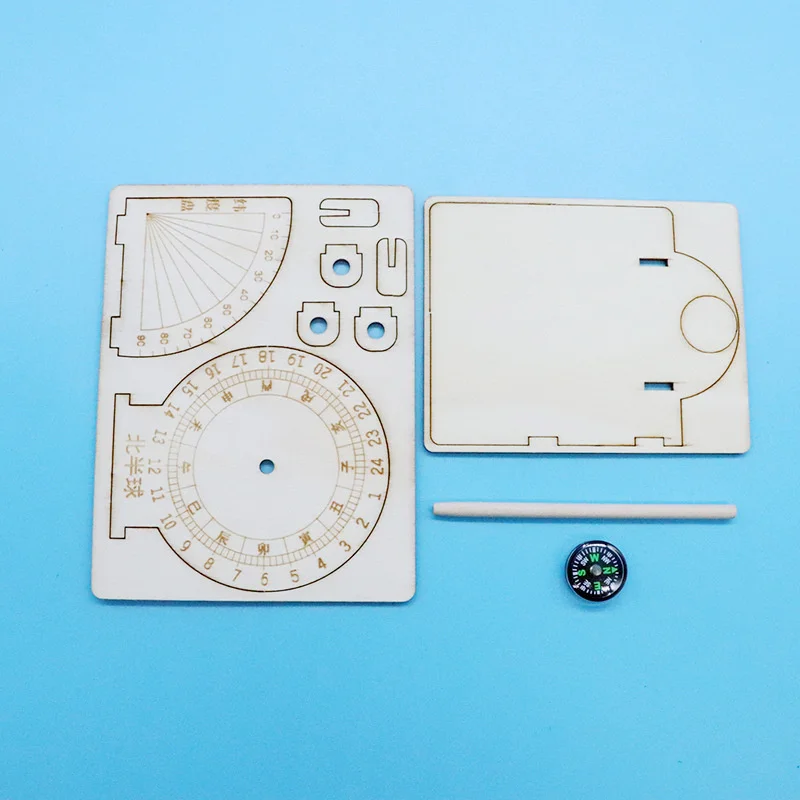 Sundial modelo de tecnología, pequeño fabricante de Material de bricolaje, reloj Solar casero, equipo Experimental de ciencia, departamento,