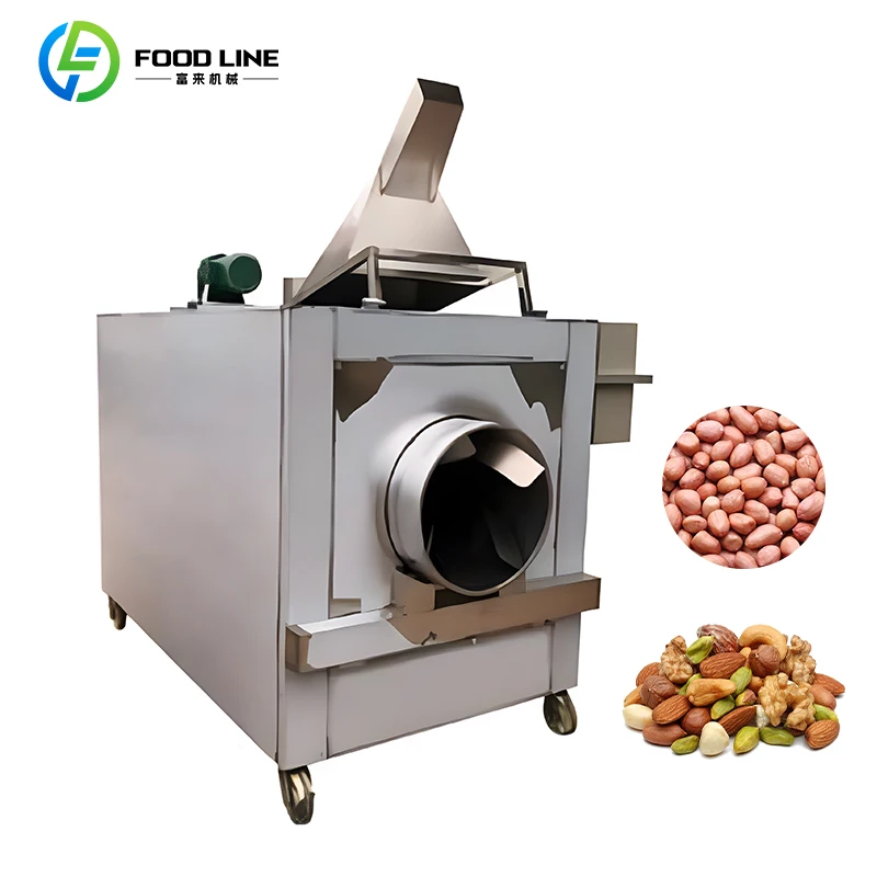 Commercial Adjustable Temperature Uniform Heating Nut Cocoa Bean Roasting Machine