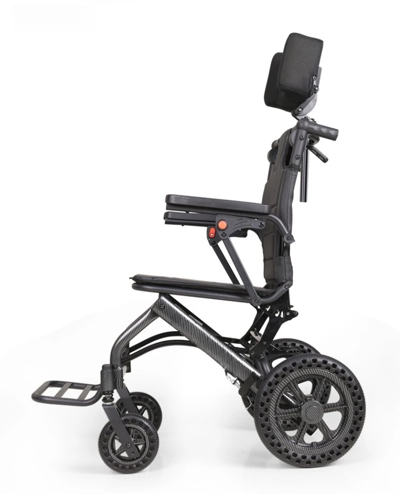 Lightweight Foldable Wheelchair with 150 Degree Reclining New Design for Rehabilitation Therapy Supplies