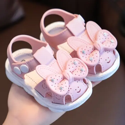 Baby Girls Summer Sandals 0-3Y Toddler Soft Sole Non Slip Closed Toe Hook Loop First Walker Shoes For Outdoor Wear - Image 6