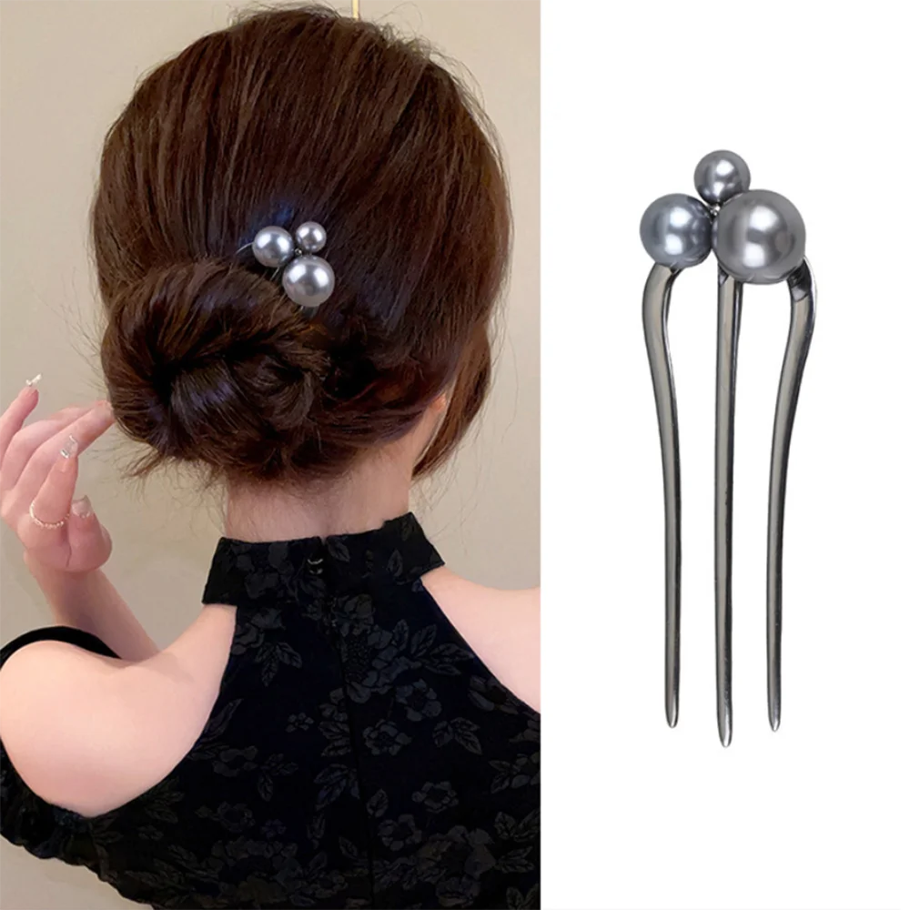 Neue Perle Haarnadeln Koreanische U-förmigen Metall Haar Clip Pins Frauen Mädchen Haar Sticks Brötchen Maker Haar Styling Werkzeuge zubehör Geschenke