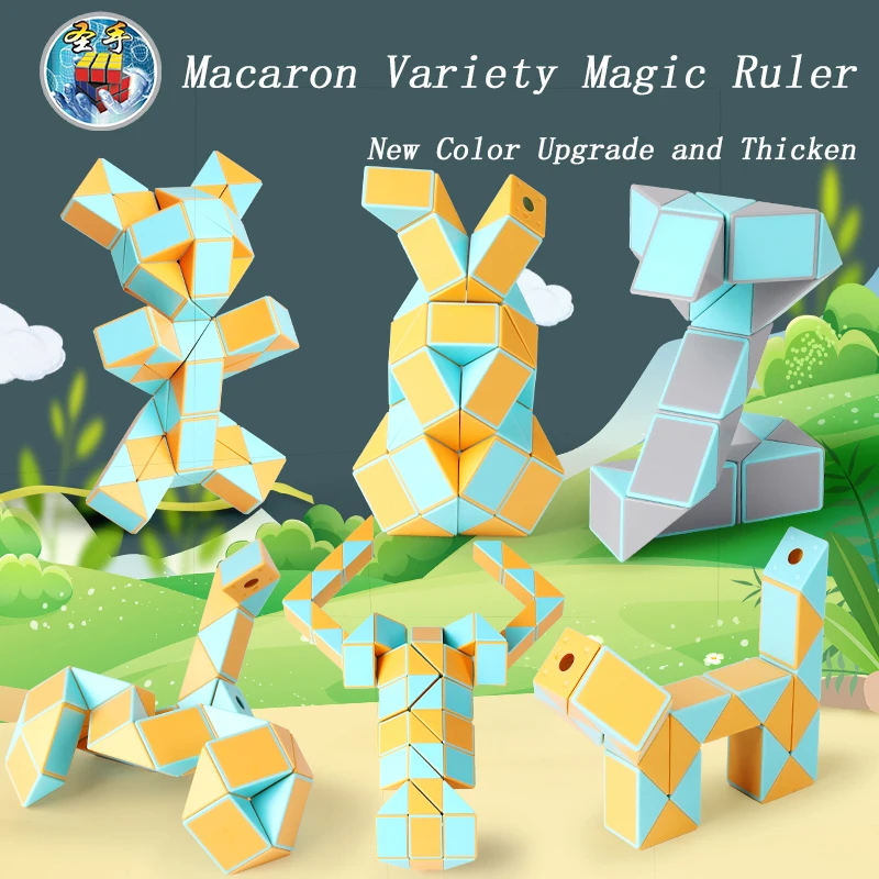 Puzzle giocattolo serpente magico Serpente twist Trasformabile infinamente Costruisci animali e forme geometriche Giocattoli puzzle educativi per bambini