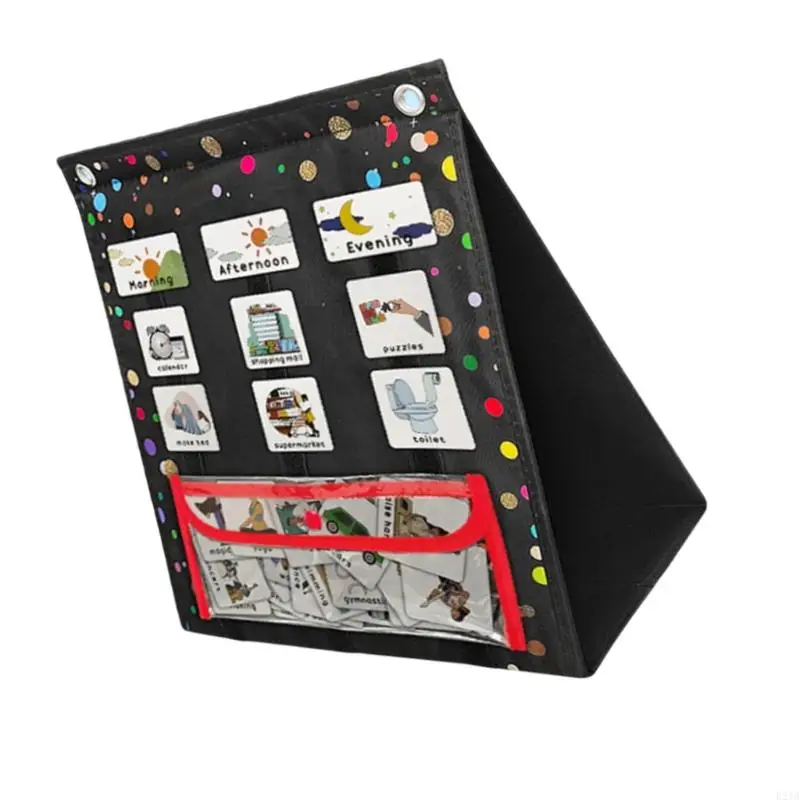 Gráfico rotina diária crianças com 63 cartões comportamento Responsabilidade Cronograma diário Cronograma Pocket Pocket