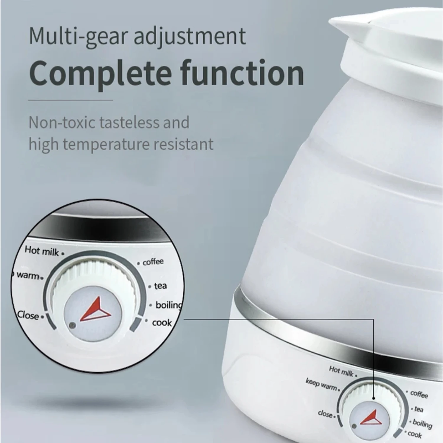 Silikon faltbare Wasserkocher Geräte tragbare Reise Wasserkocher warm halten einstellbare Temperatur Wasserkocher