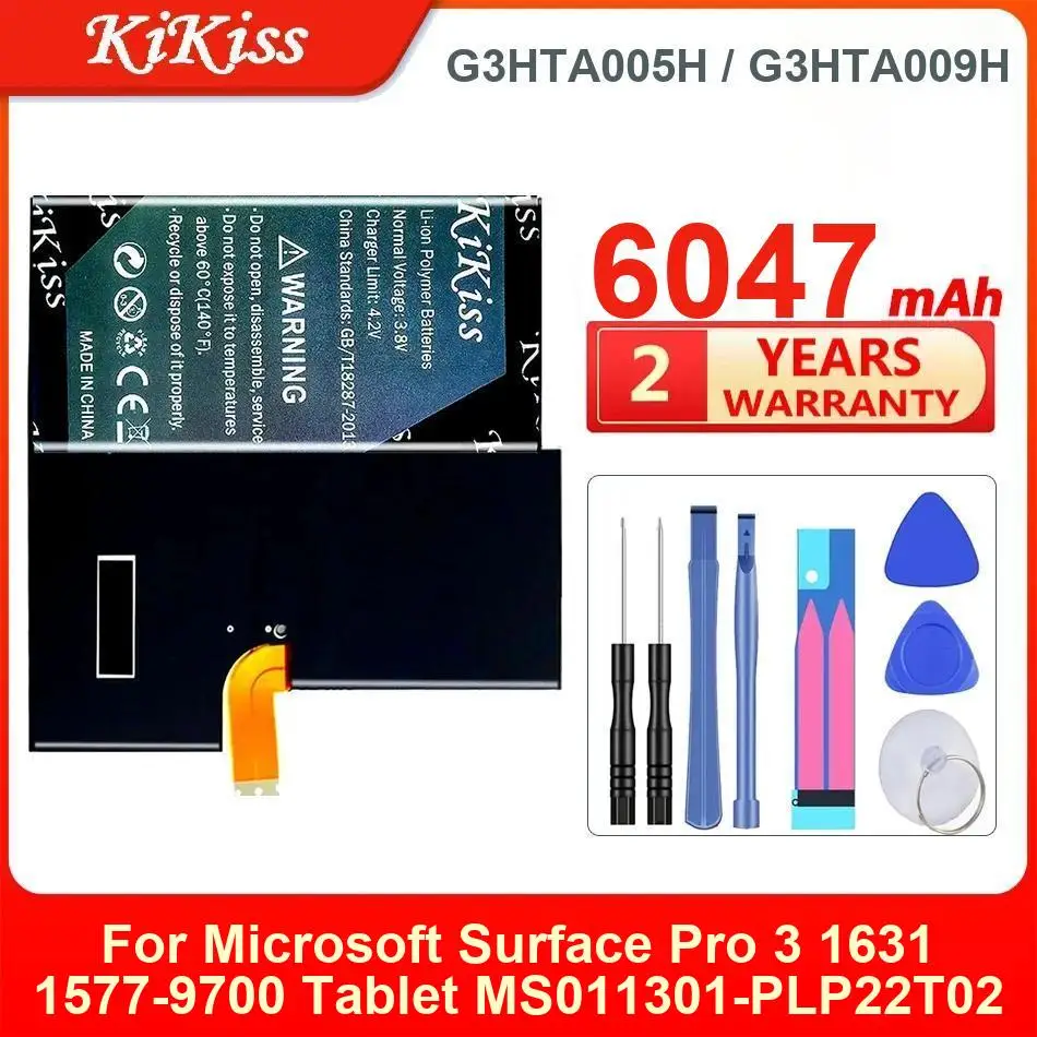 

Battery G3HTA005H G3HTA009H 6047Mah For Microsoft Surface Pro 3 1631 1577-9700 MS011301-PLP22T02 Laptop
