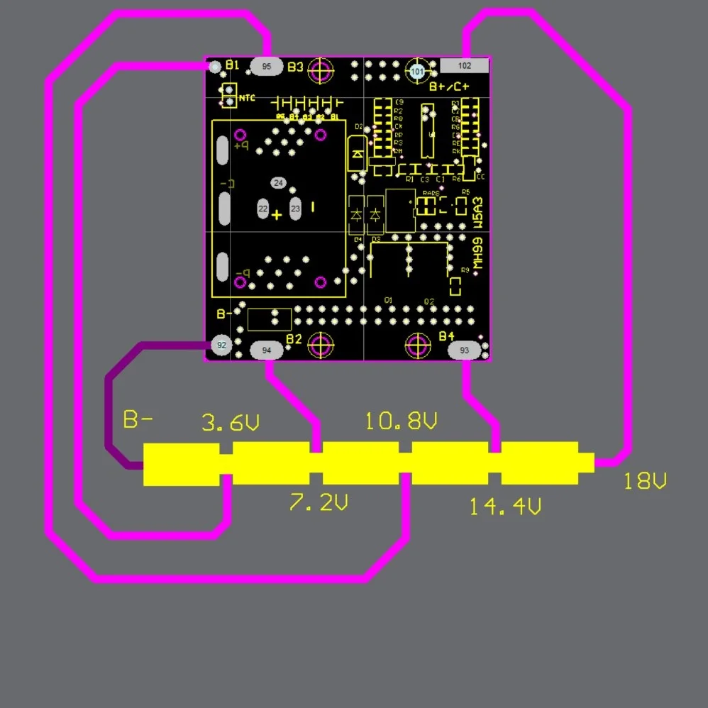 Battery Charge Board Mini 18V/21V Li ion Battery Charge Board for Safe Charging with Overload and Temperature Protection