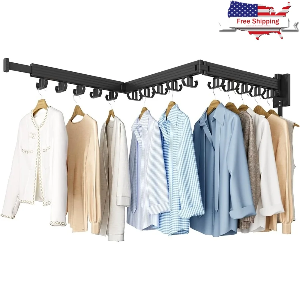 

Трехкратная настенная сушилка для одежды. Эффективный складной органайзер для белья. Простая установка. Прочный, прочный дизайн.