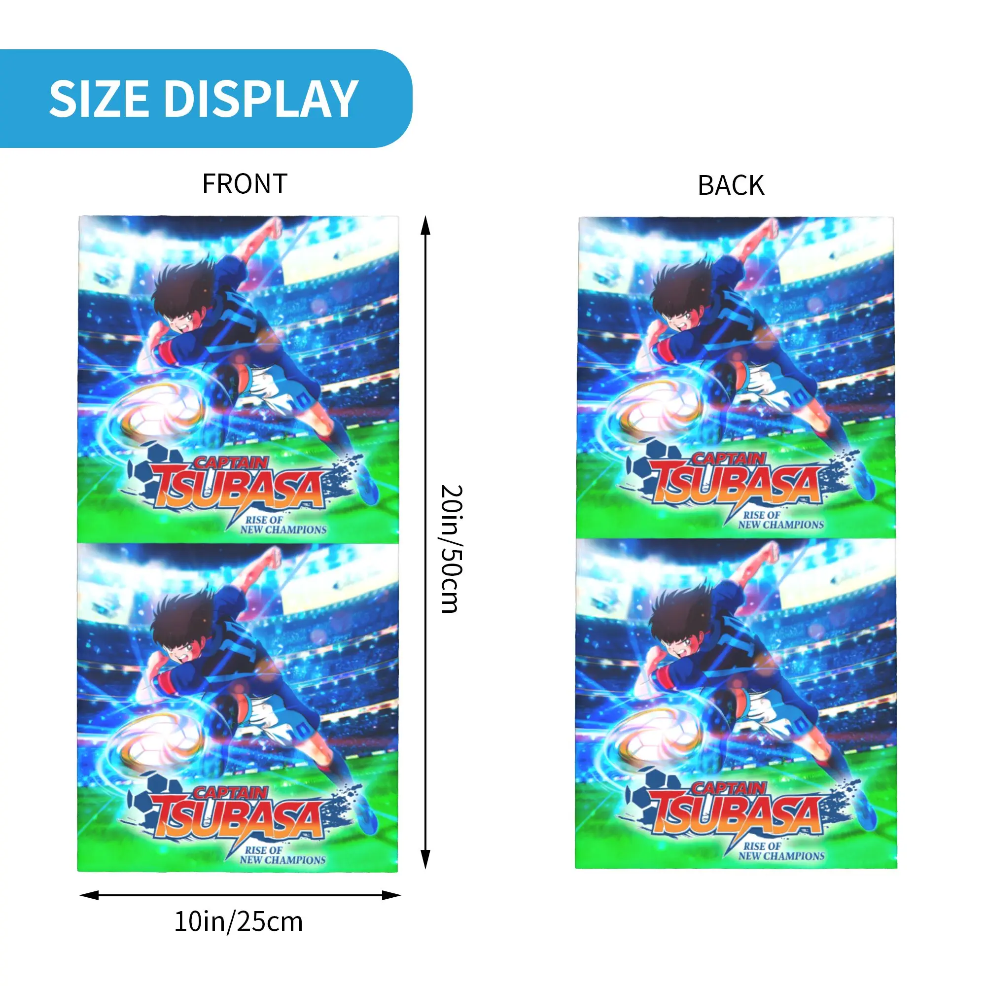 Custom Captain Tsubasa Bandana Neck Warmer Women Men Winter Ski Tube Scarf Gaiter Japan Footballer Anime Manga Face Cover
