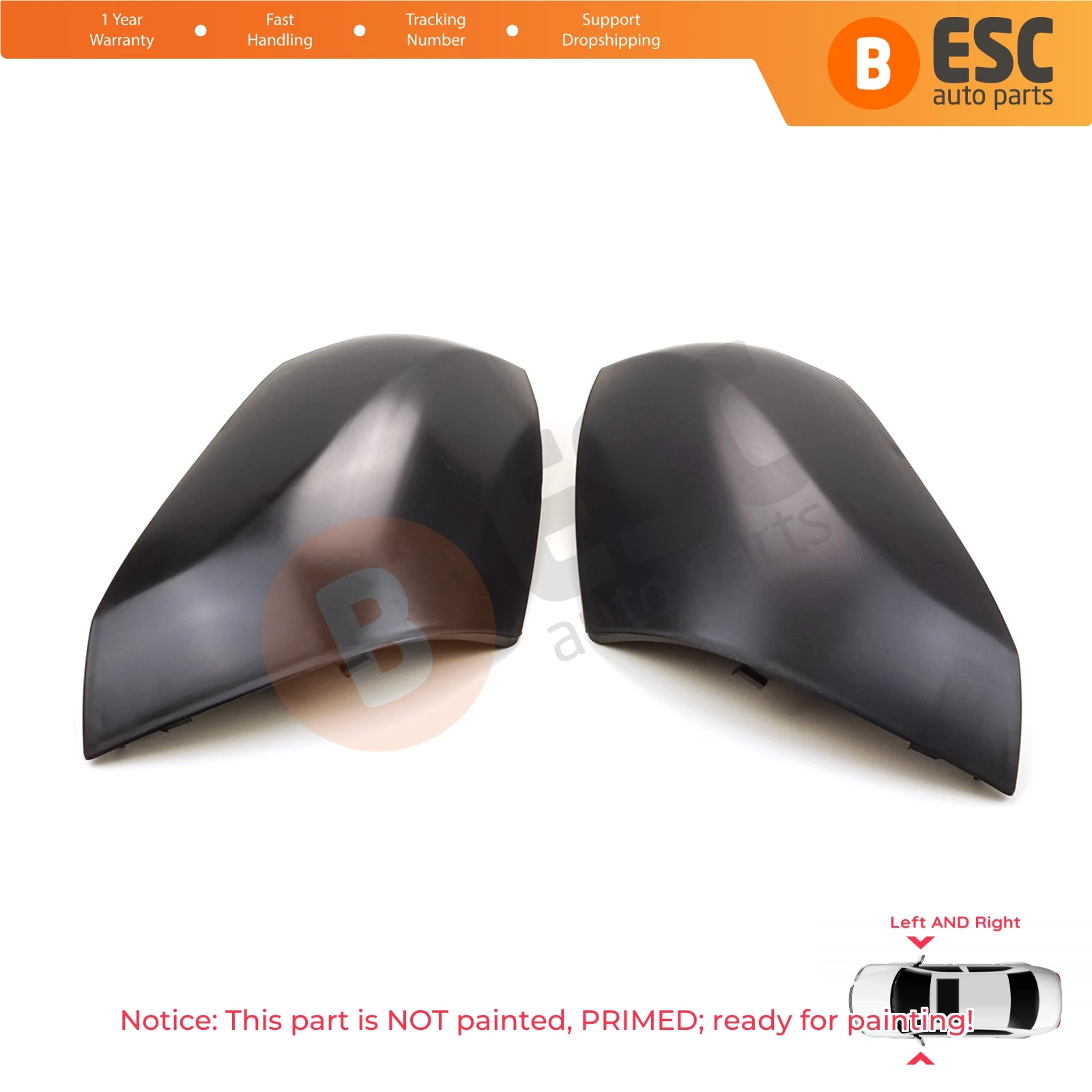 ESP1106 Car Side Rearview Wing Mirror Shell Scull Cap Cover Left Right  963730063L 963740063R for Renault Fluence Megane HB MK3