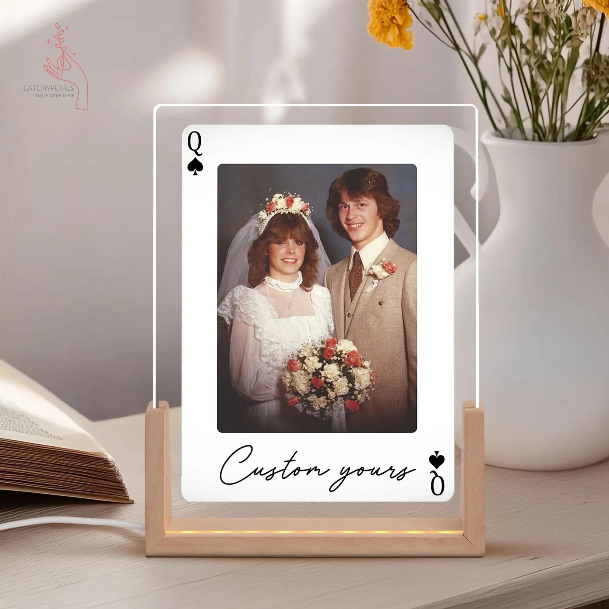 

Personalized Couple Photo Acrylic Night Light Valentine Day Ornament Romantic Memorial Desktop Decoration Custom Love Gifts