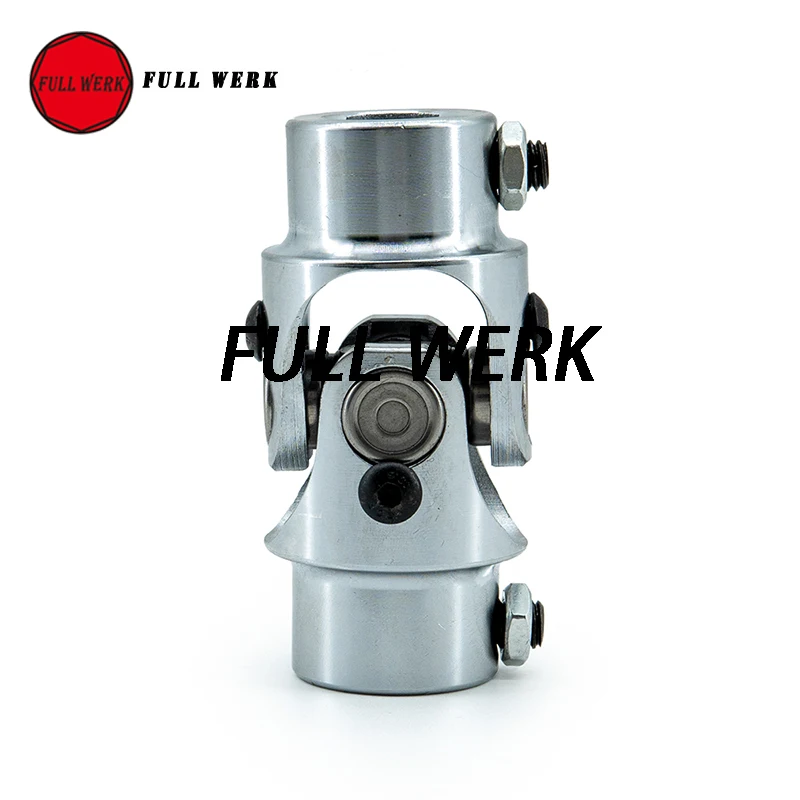 

1 pc 13/16"-36 Spline X 3/4" DD Steering Universal Joint Coupling Single U Joint Shaft Chrome