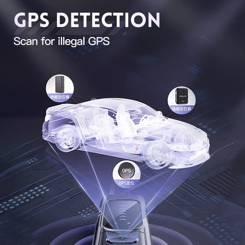 Imagen 2 del producto Detector de cámara espía oculta, dispositivo antiespía T17 mejorado, rastreador GPS, Detector de insectos, escáner infrarrojo de señal RF inalámbrico