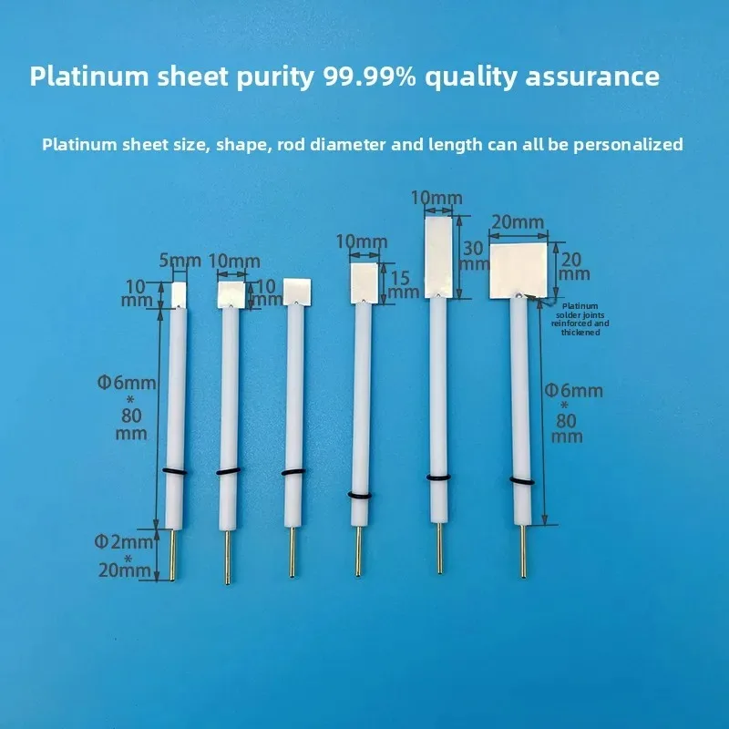 Pt Electrode 10x10x0.1mm Pure Platinum Electrolytic Analysis Electrochemical Working/Counter Electrode Auxiliary Electrode