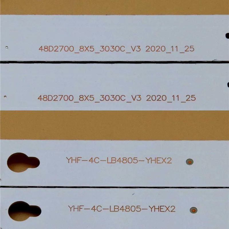 TV LED 어레이 바 YHF-4C-LB4805-YHEX2, YHEX1YH2 HQ4 YH1CK 백라이트 스트립, 48D2700_8X5_3030C_V3 레인, 8 개