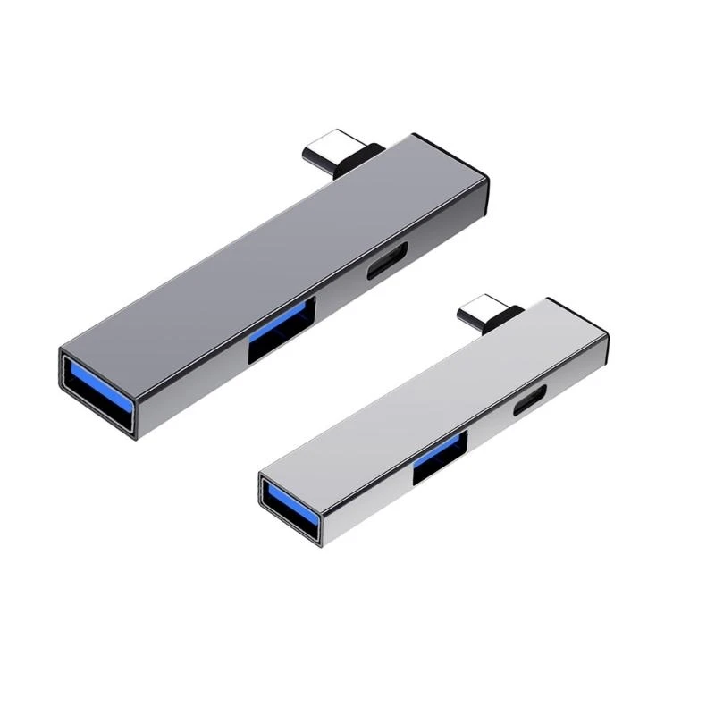 Portable USB C Hub Type C to Type C and 2 USB Port USB Hub for Window Linux Androids Devices Fast Data Transfer 83CF