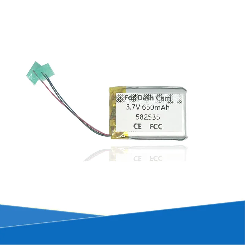 

650mAh 582535 Battery For Garmin DashCam Dash Cam Transcend DrivePro Car Video Recorder GPS