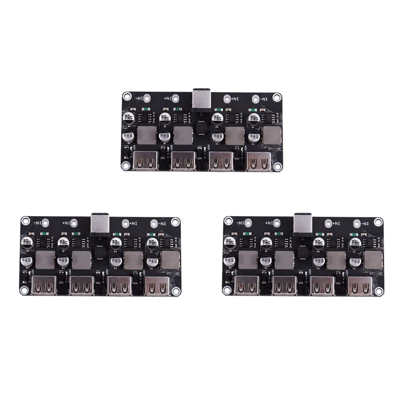 3X 4 Channel Usb Qc3.0 Qc2.0 Dc-Dc Buck Converter Charging Step Down Module 6-32V 9V 12V 24V