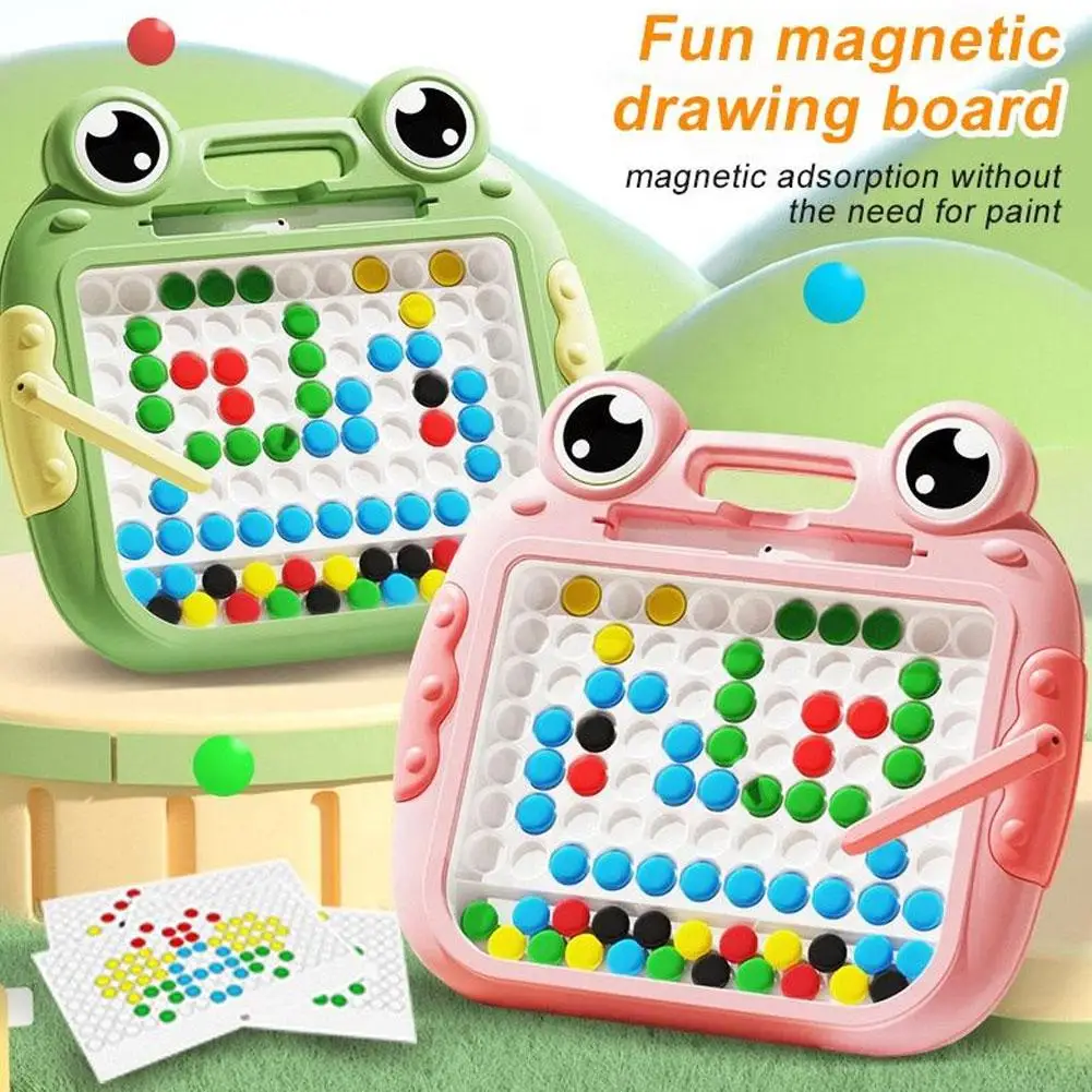 กระดานวาดภาพแม่เหล็กสำหรับเด็ก กระดานวาดภาพขนาดใหญ่พร้อมลูกปัดแม่เหล็กและปากกา กระดานวาดภาพขนาดใหญ่สำหรับเด็ก ของเล่นเพื่อการศึกษา