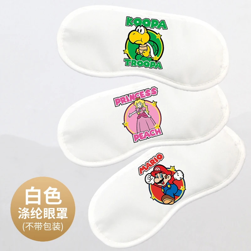 Super Mario Polyester Eye Mask Cartoon Game Character Printed Sleeping Eyeshade Cute Bed Accessories Kawaii Decoration Gifts New